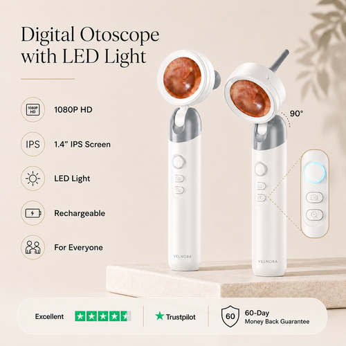 Velnora Digital Otoscope with LED Light