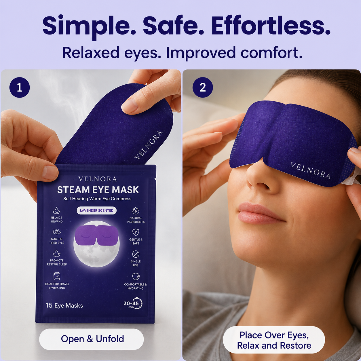Velnora Steam Eye Masks