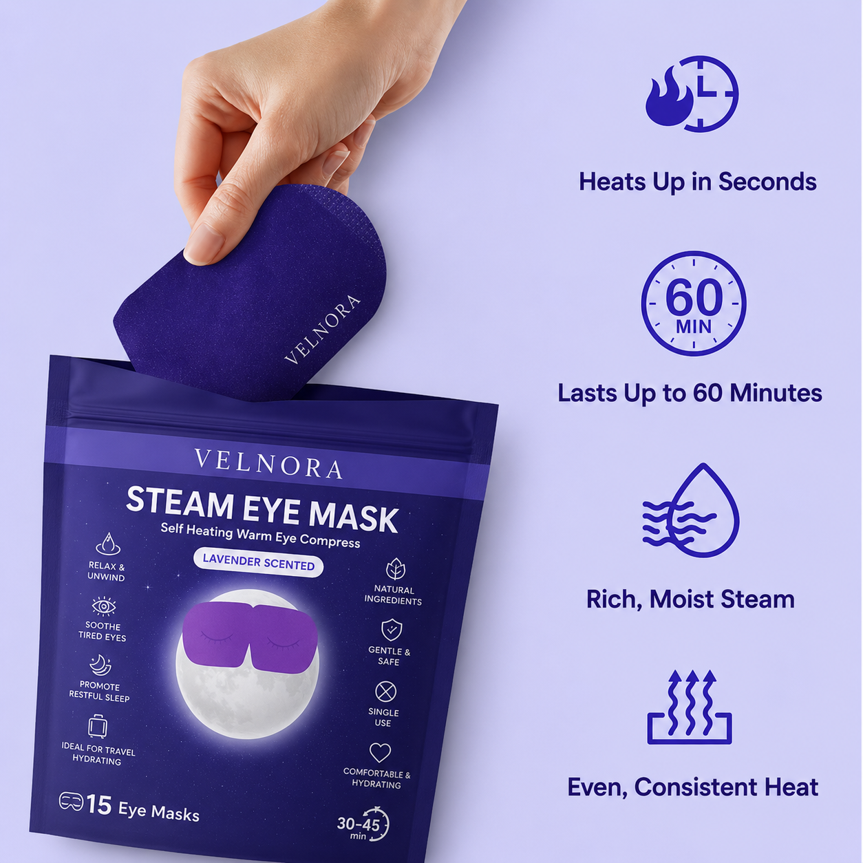 Velnora Steam Eye Masks